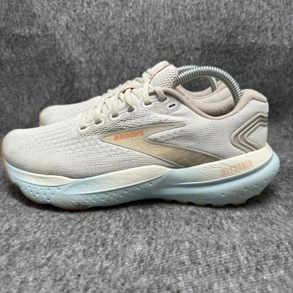 Brooks Glycerin 21 Coconut Aqua Running Shoes Women's Size 9.5